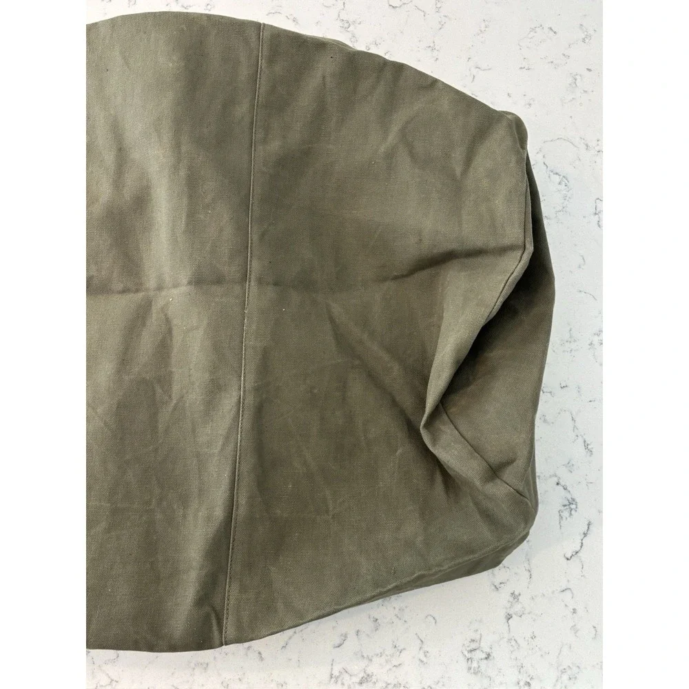Vintage‎ Olive Green Duffel Bag Military Issue Duck Canvas Army US Duffle JAPAN